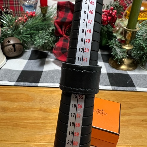 Hermes Black Lurie Leather Ring - Picture 12 of 14